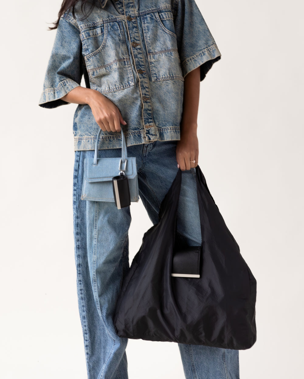 The Keychain Tote — fabric detail